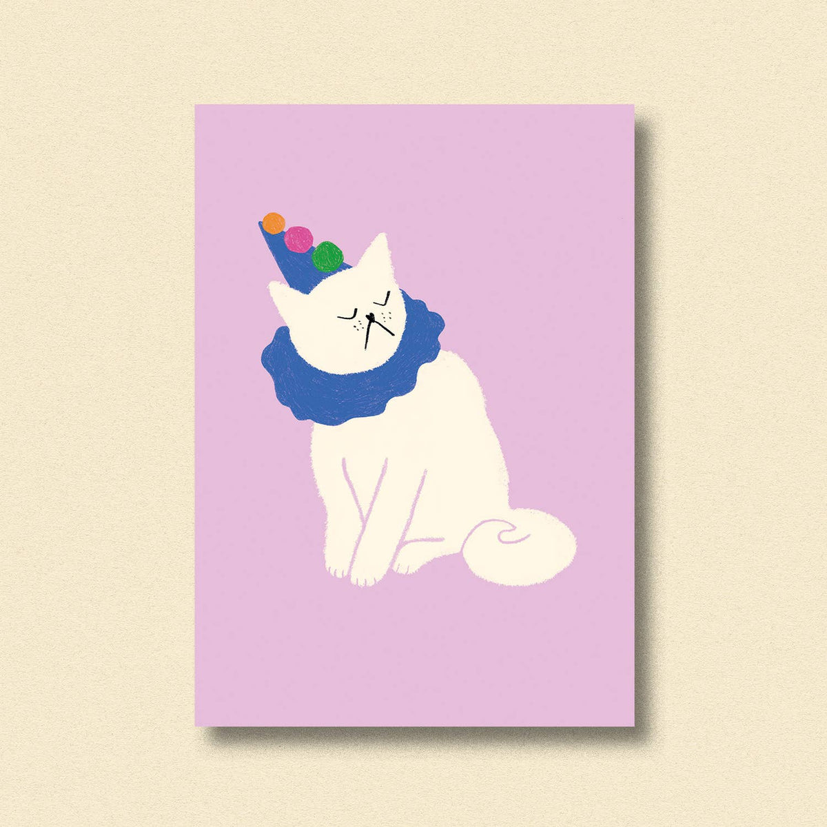 Feestpoes | Ansichtkaart