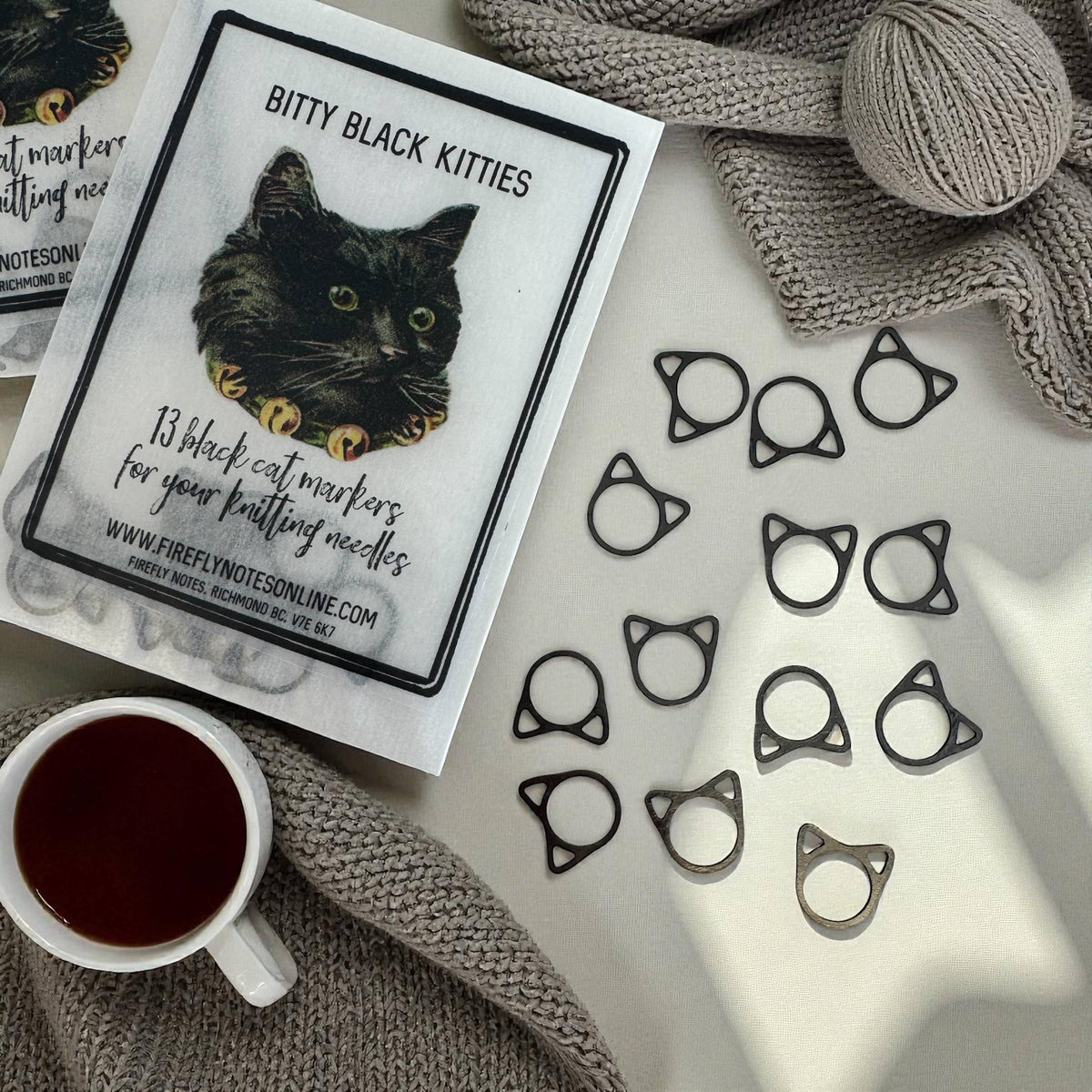 Bitty Black Kitties — Stekenmarkeerderset (Set van 13)