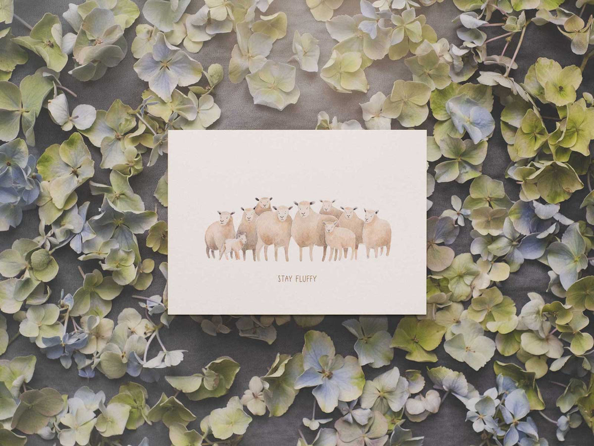 Sheep - Stay Fluffy | Ansichtkaart