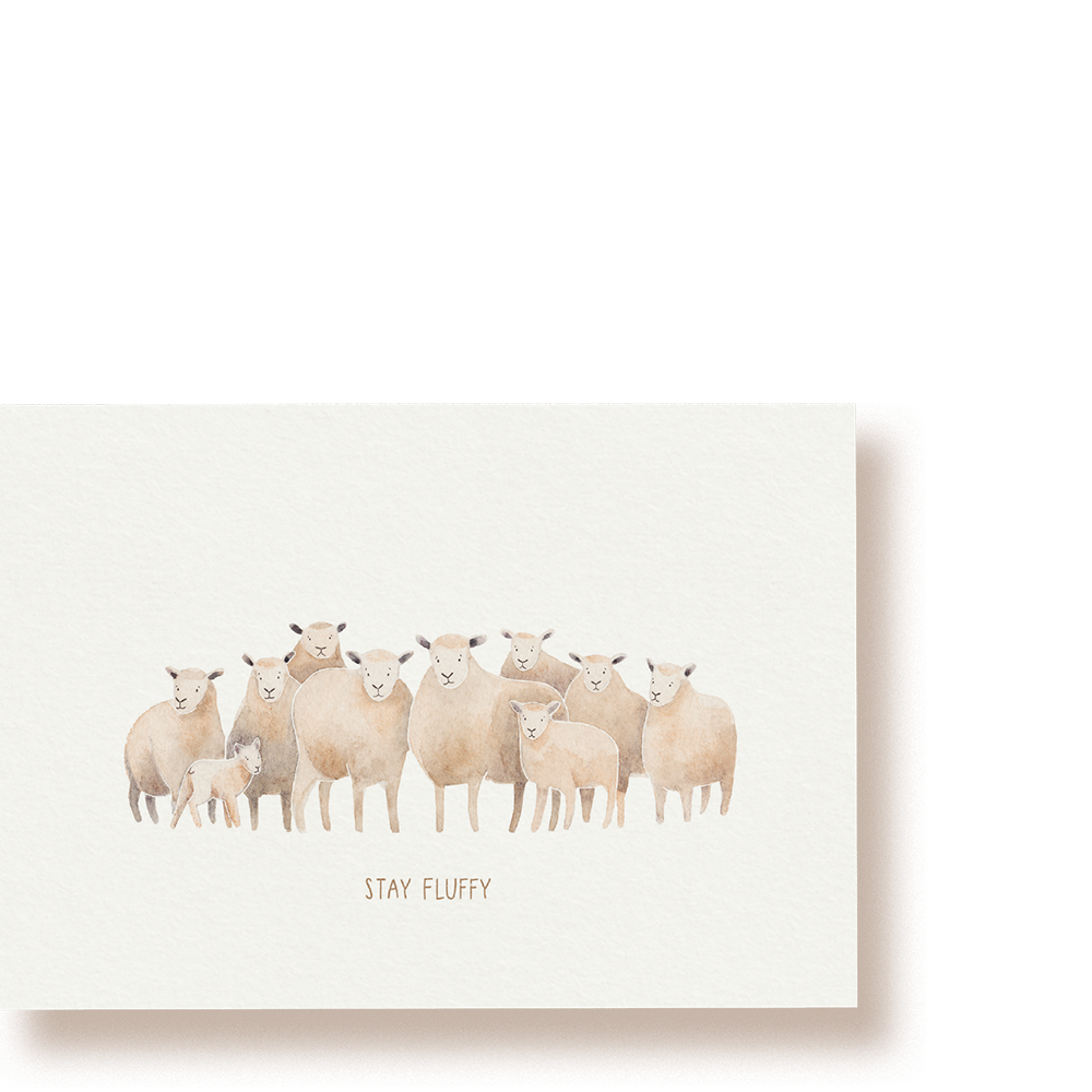 Sheep - Stay Fluffy | Ansichtkaart