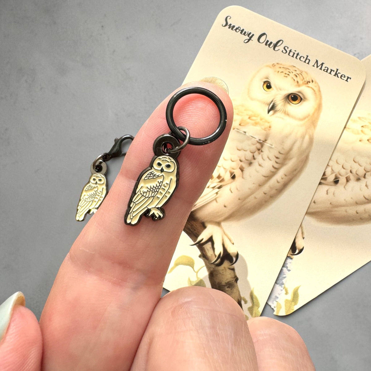 Snowy  Owl Stitchmarker - FireFly Notes