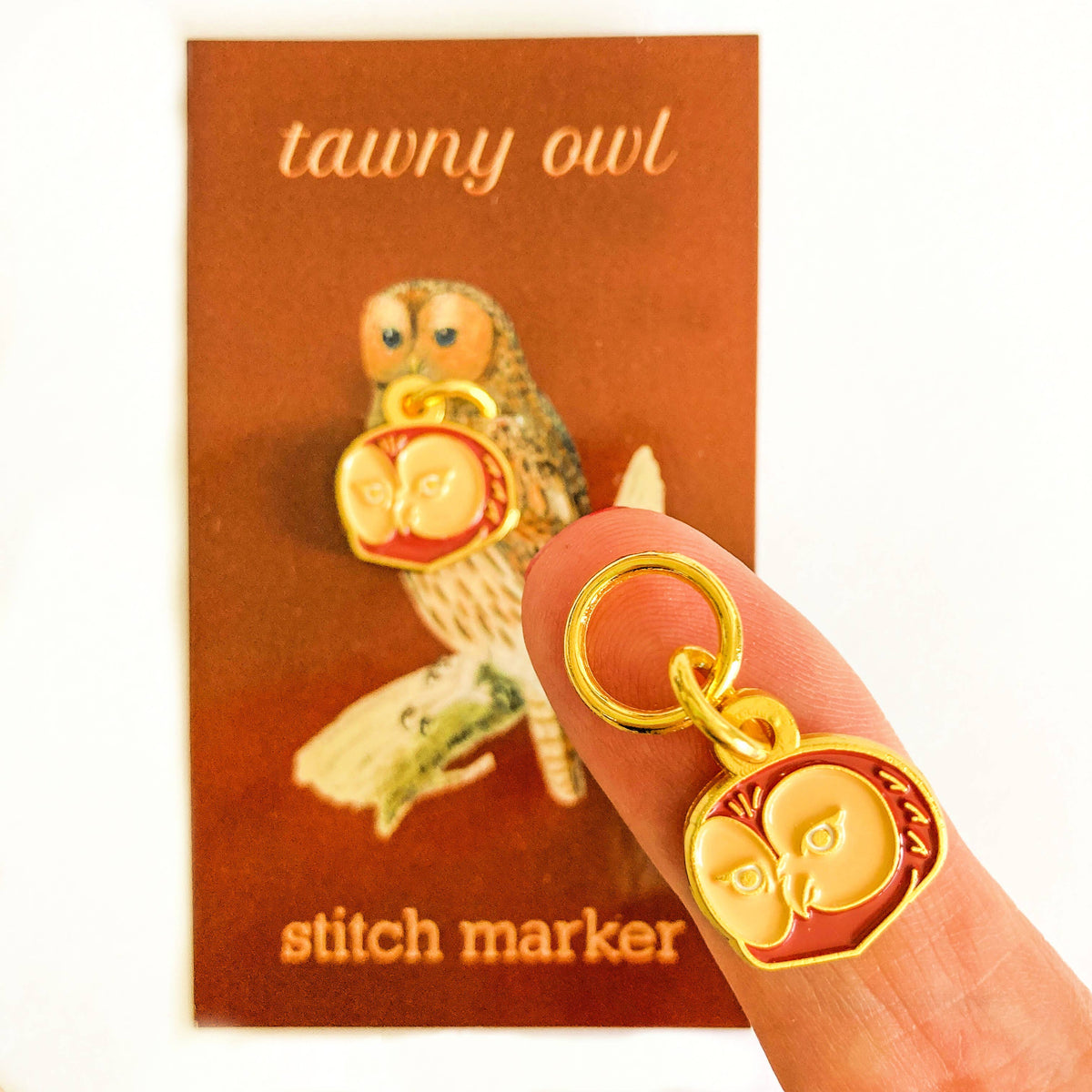 Tawny Owl Stitch Marker - FireFly Notes
