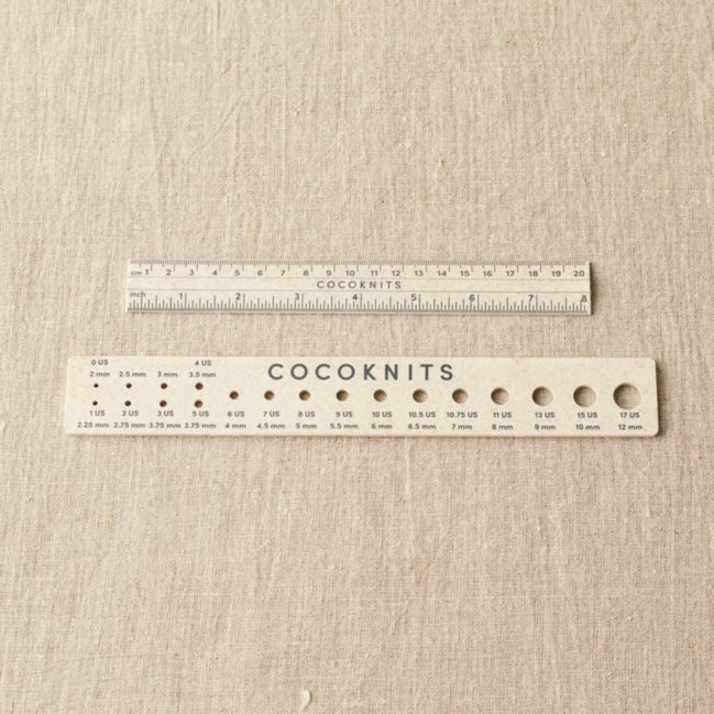 CocoKnits Ruler and Needle Gauge set