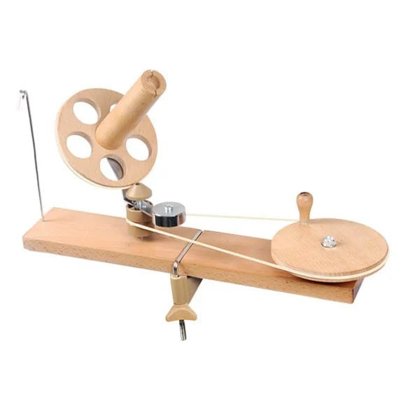 Blank houten garen winder met tafelklem